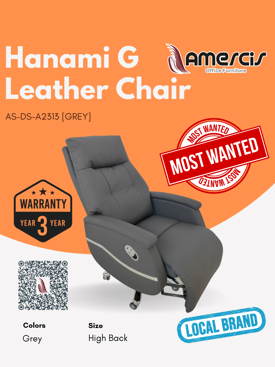 Thumbnail: Hanami Series Scratch-Resistant Leather Chair