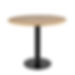 1000φ Hummings Black JB Series Round Table - Compact 1000mm diameter round table with a sleek black finish, ideal for small meetings and collaborative spaces.