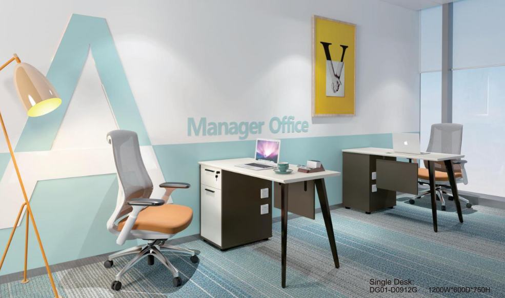  Paris D0912G Series single desk from Amercis in Singapore, measuring 1200mm in length and 600mm in width, ideal for individual workspaces