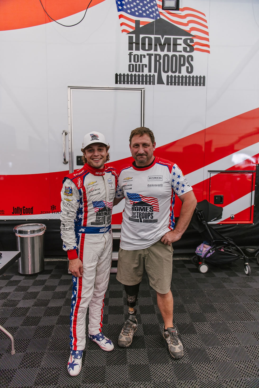 Santino poses with 1st Sgt. Ben Holmes, our honored Veteran this weekend in Long Beach.