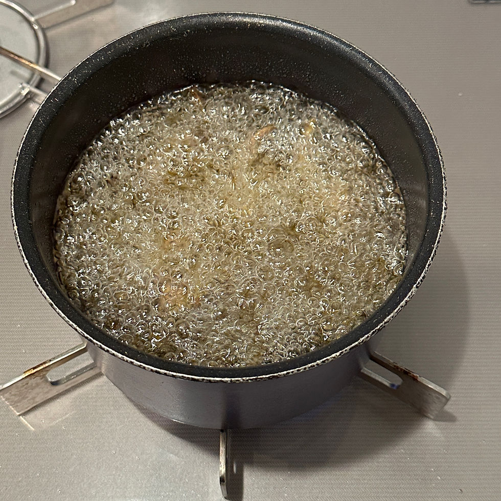 油で揚げる