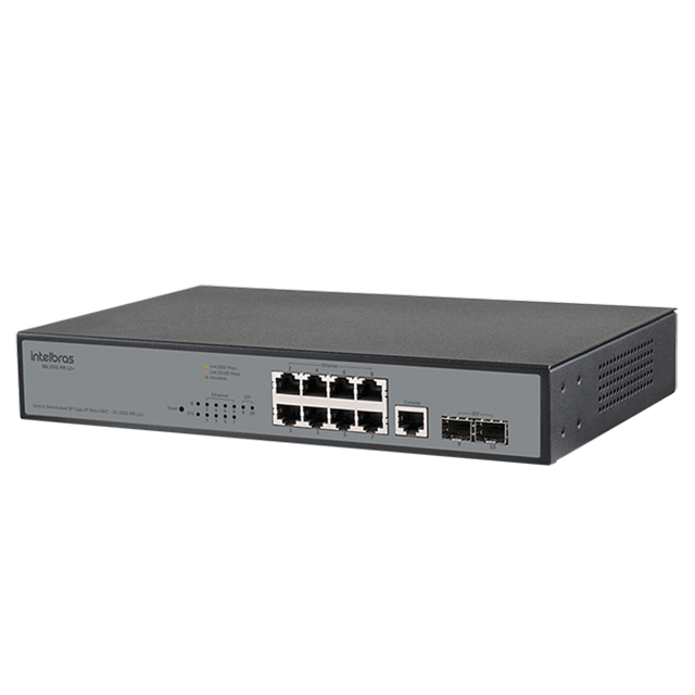 Switch gerenciável com 8 portas Giga + 2 portas Mini-Gbic
