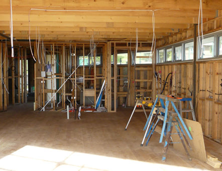 Electrical roughing in new buildings