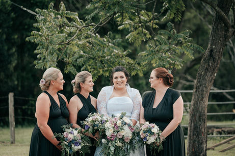 Bride and bride maids