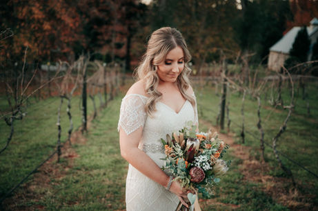 Bride Holding Flowers