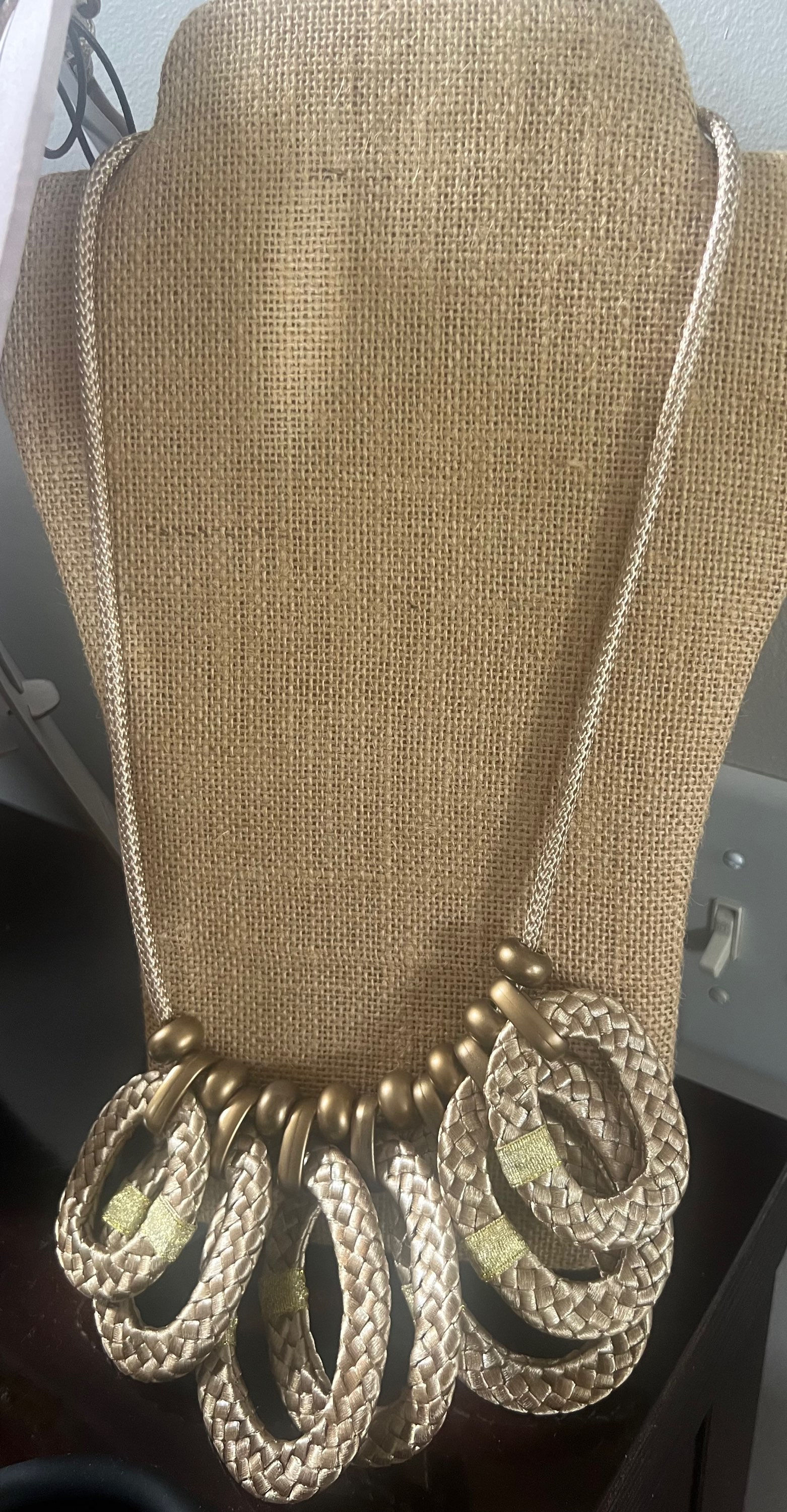 Long tiered Tan Necklace