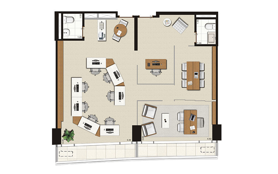 Sala Comercial de 90m²