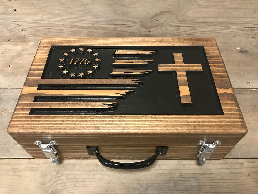 Thumbnail: Custom Wood Gun Case- Wood Pistol Case- Lockable Gun Storage- Handgun Carry Case