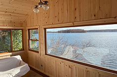 Tongue and groove cedar paneling remodel