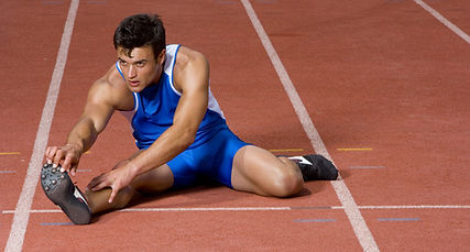 Athlete Stretching Track
