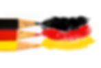 Pencils in the colours of the German flags used to promote our expert German tutors in London
