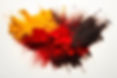 Exploding colours of the German flag used to showcase ourGerman Classes in London and online at Olesen Tuition