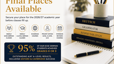 September German Classes: Final Places for the 2026/27 Academic Year