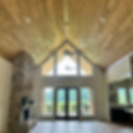 Modern vaulted ceiling with lighting by Bradford Electric LLC