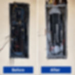 Electrical panel rewiring performed by Bradford Electric LLC.