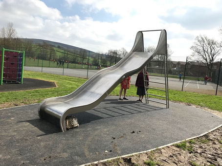 The opening of the new inclusive slide in Sough Park.