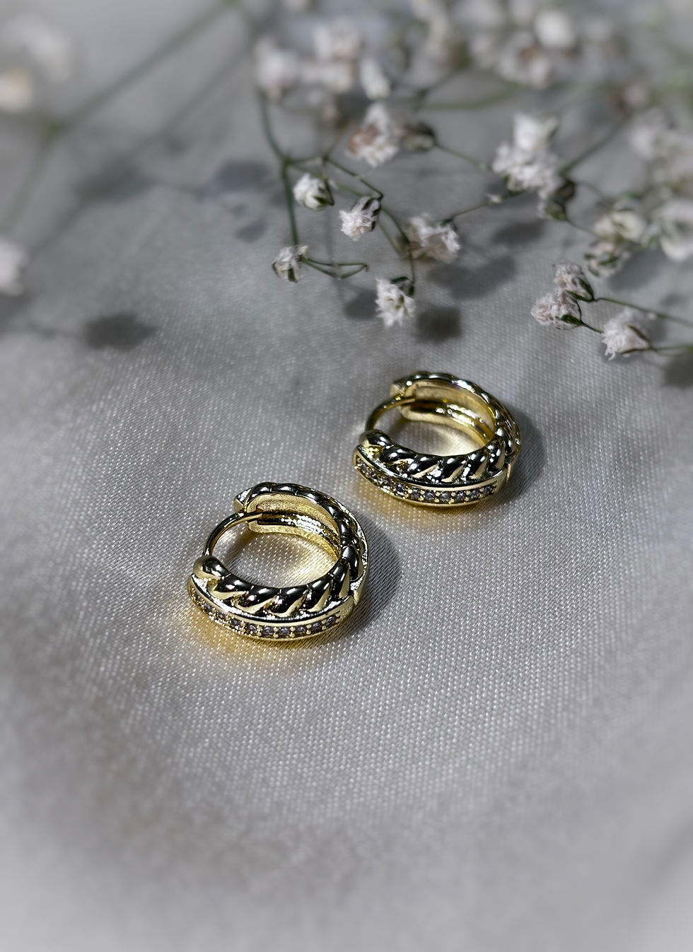 Thumbnail: 18 KT Gold Plated Eternal Shine Diamond Earrings  