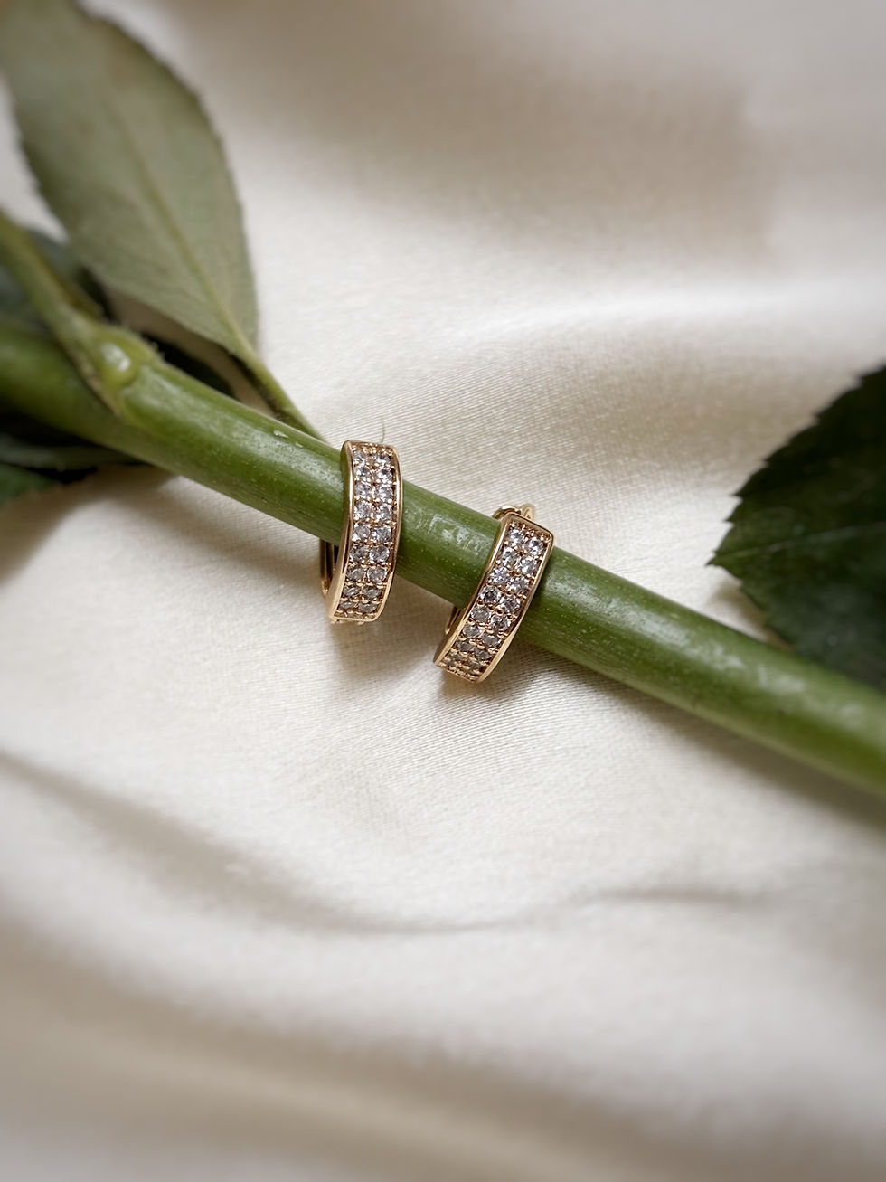 Thumbnail: Radiant Luxe Hoop Earrings