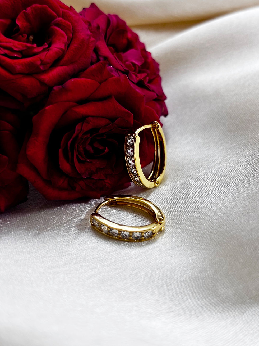 Thumbnail: 18 KT Gold Plated Diamond Sparkle Earrings