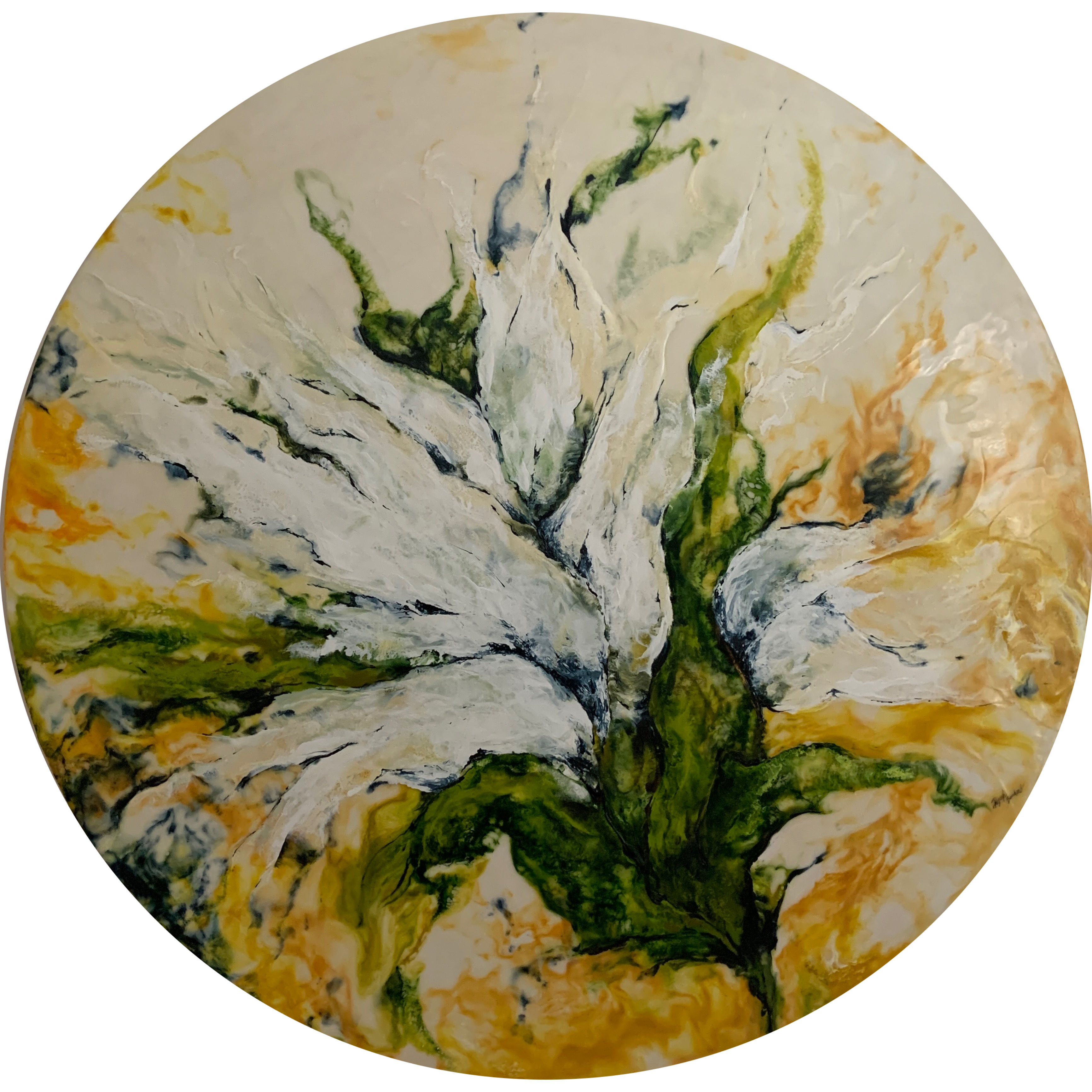 Pureté oeuvre à l'encaustique par Pascale Bouchard de Granby