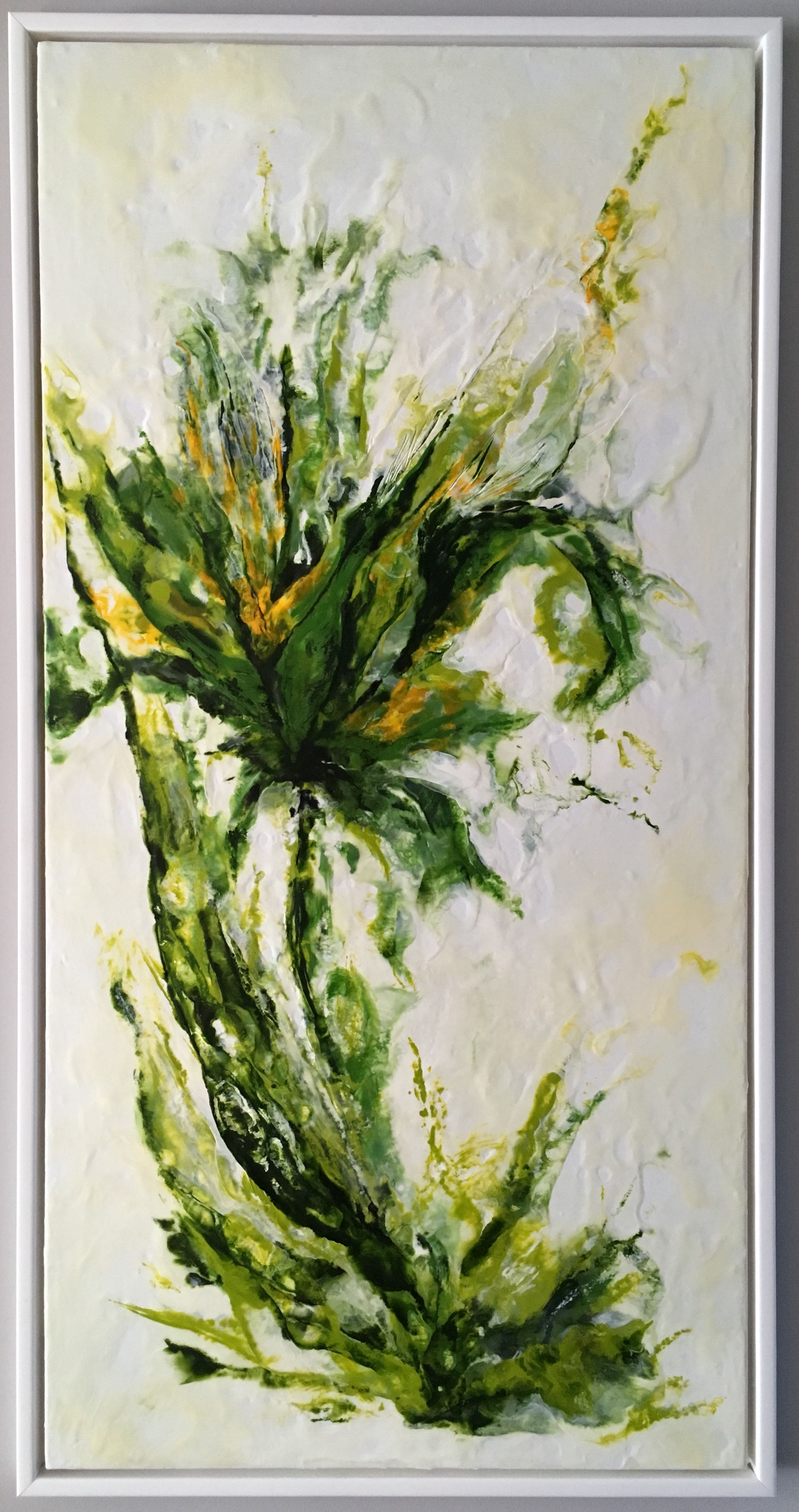 Luxuriant Grande Oeuvre à la cire d'abeilles réalisée par l'artiste peintre Pascale Bouchard