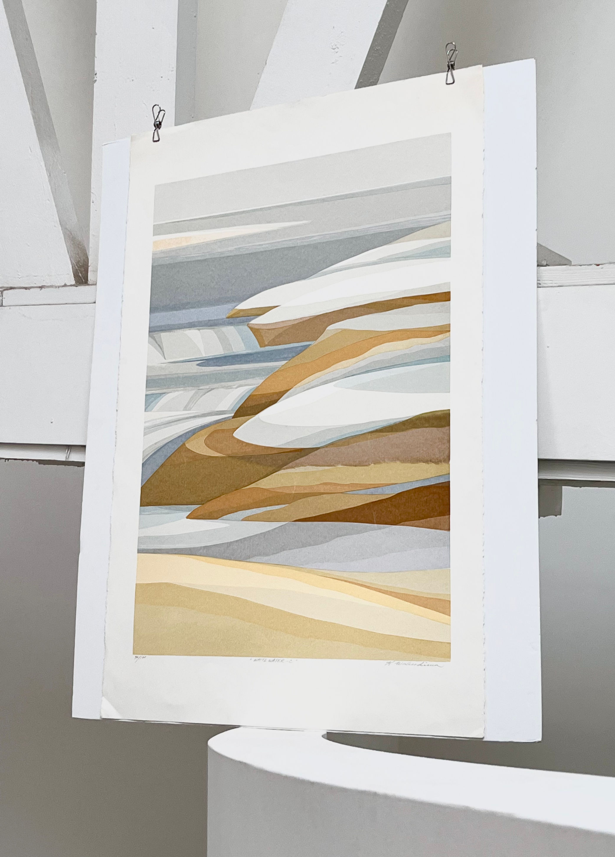1970s Kensuke Wakeshima XL Signed Serigraph