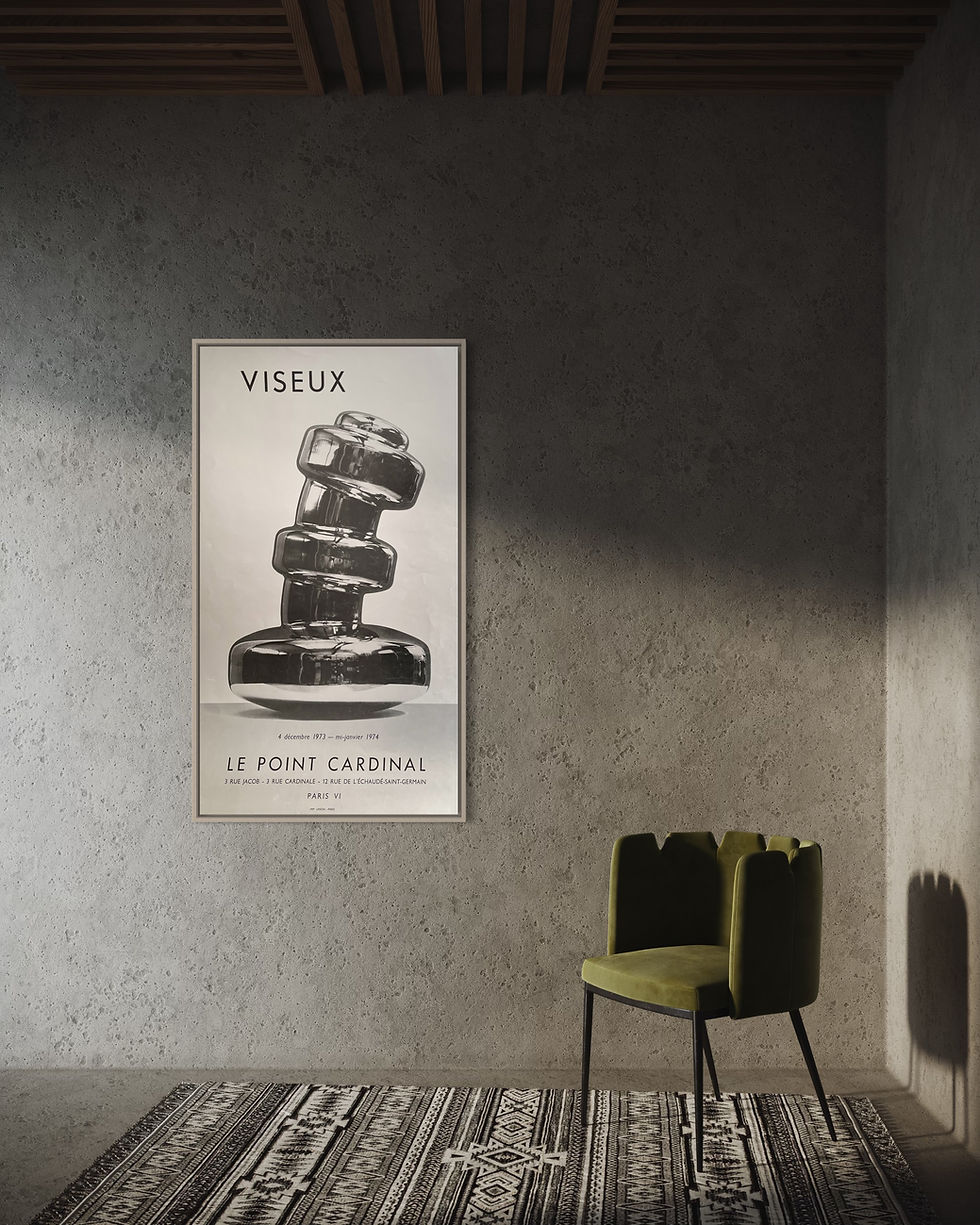 Thumbnail: 1973 Claude Viseux French Art Exhibition Poster Home Mockup 2