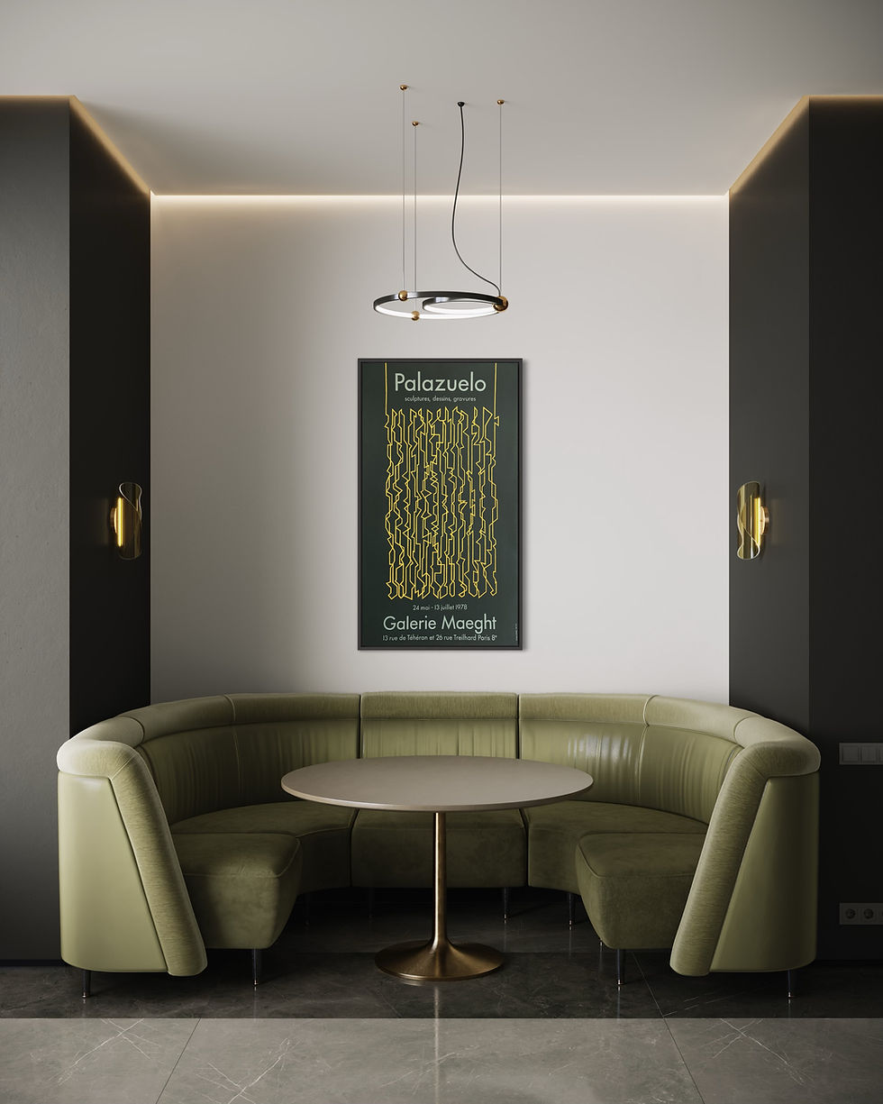 1978 Pablo Palazuelo French Art Exhibition Poster Home Mockup 2