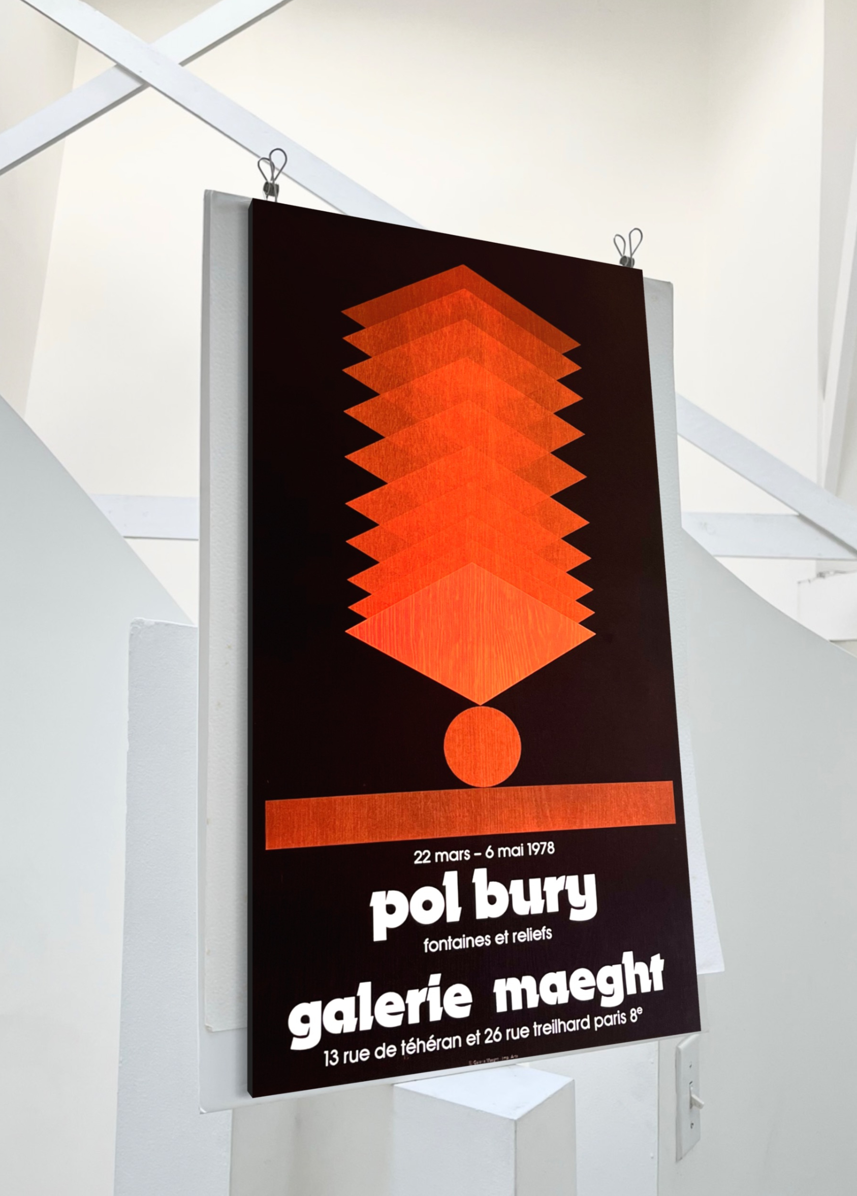 1978 Pol Bury French Art Exhibition Print, FORM Vintage