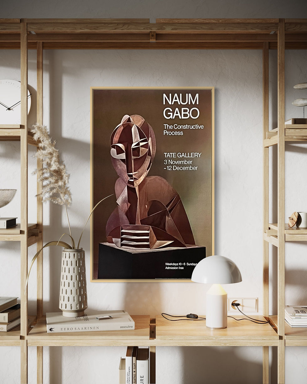 Thumbnail: 1976 Naum Gabo English Art Exhibition Poster Mockup 4