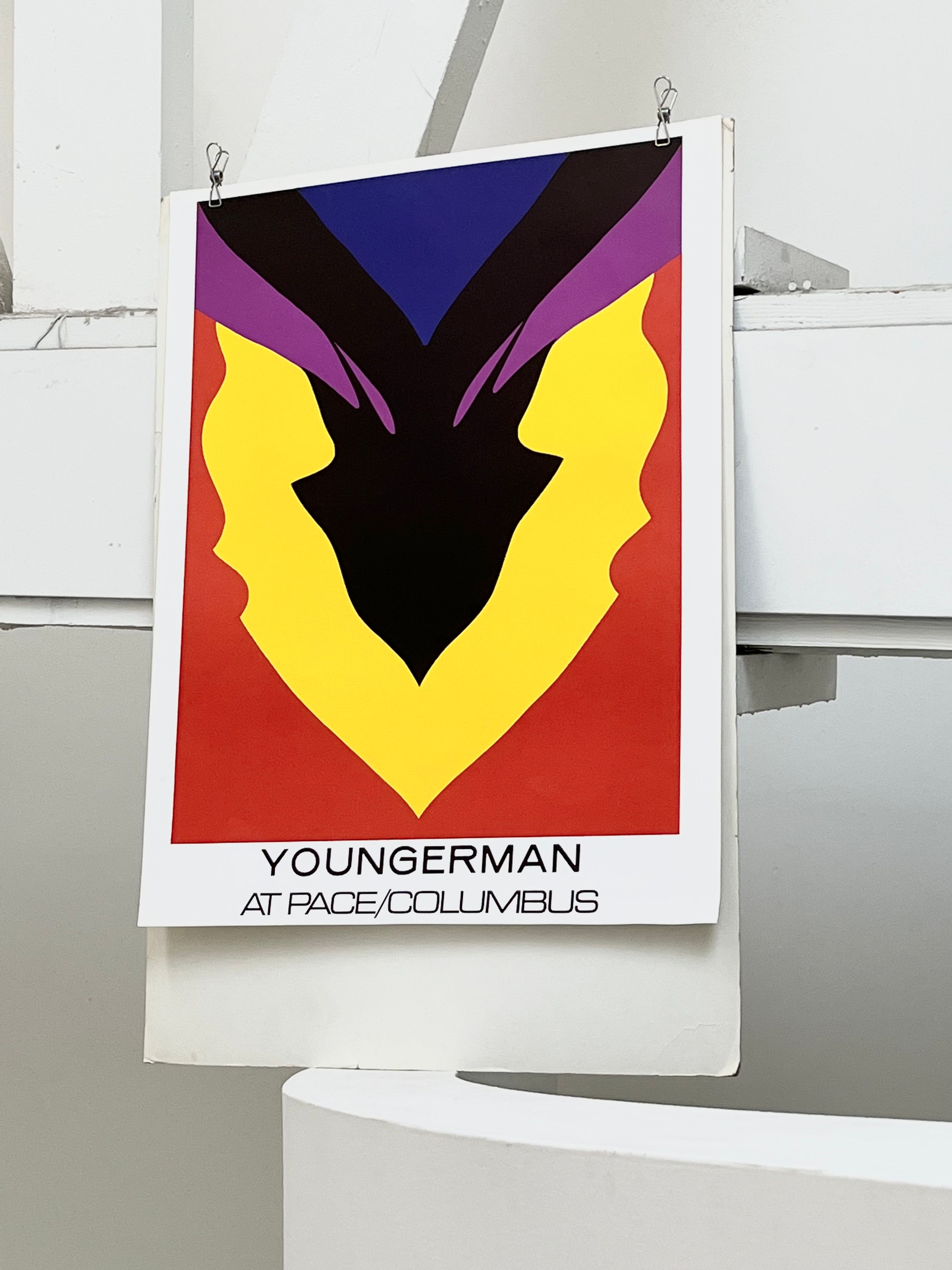 1970s Jack Youngerman Art Exhibition Lithograph Front View