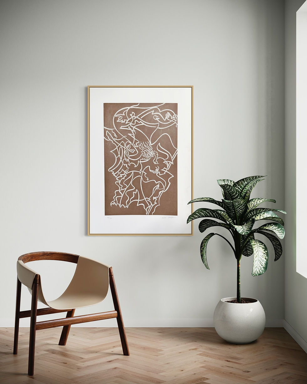 Thumbnail: 1978 André Masson Signed French Aquatint Etching Home View