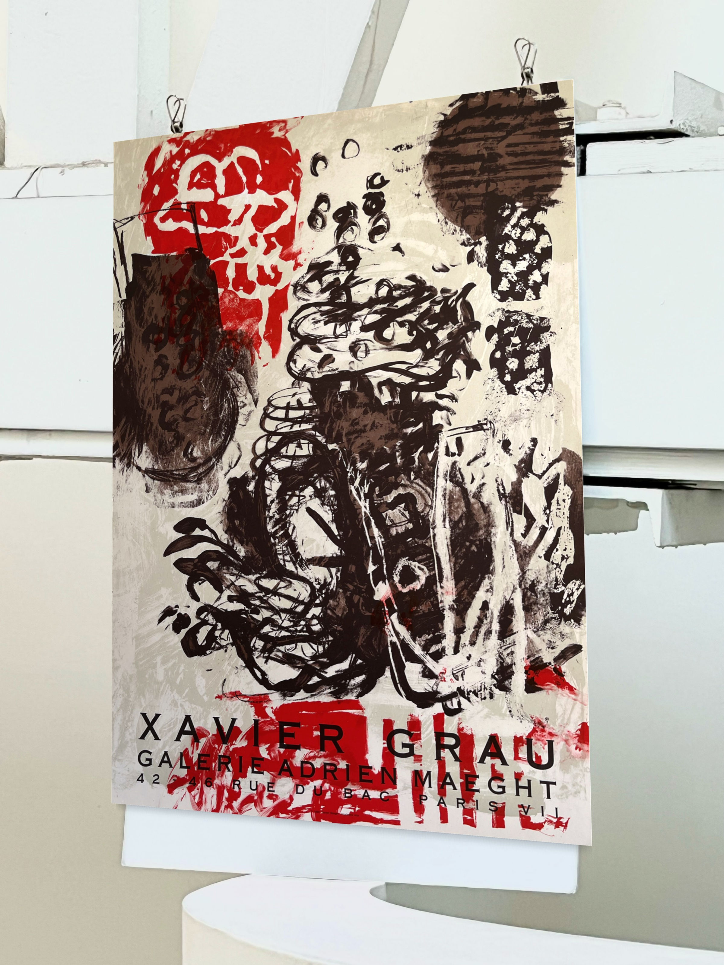 1988 Xavier Grau French Art Exhibition Lithograph Full View