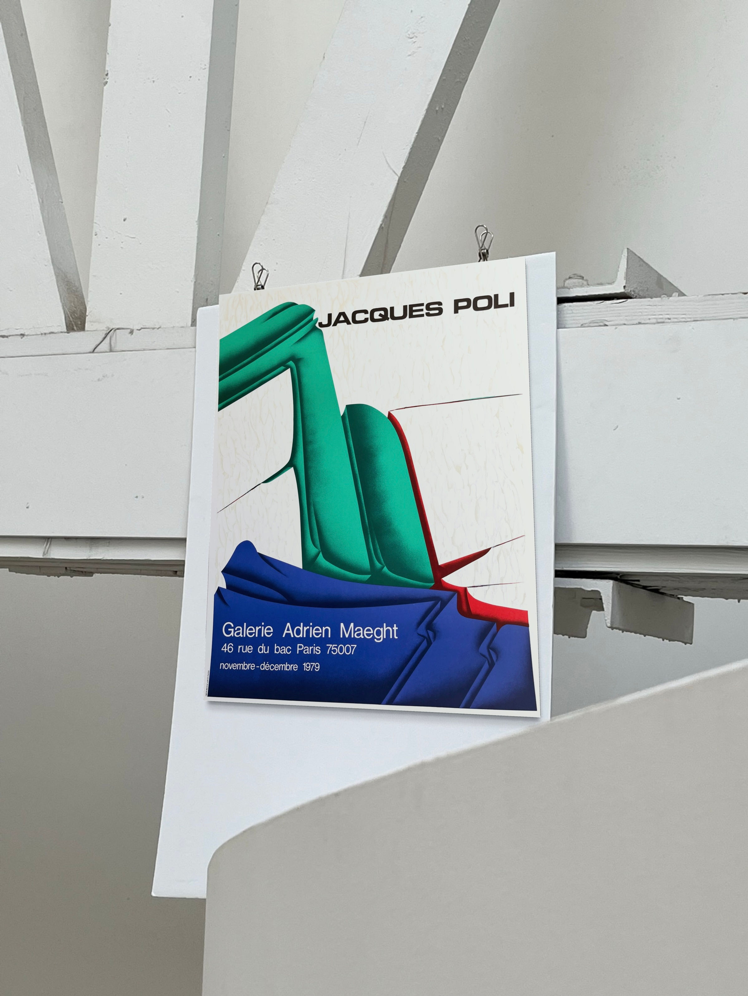 1979 Jacques Poli French Art Exhibition Poster Front View