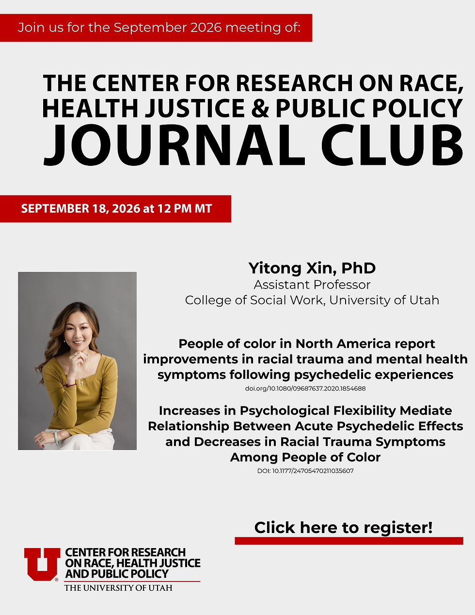 Invited Talk - Journal Club Presentation for Center for Research on Race, Health Justice & Public Po