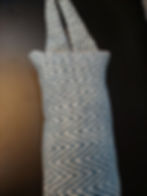 Thumbnail: Navy Blue Chunky Heavy Herringbone Pattern in Weighted Extra long