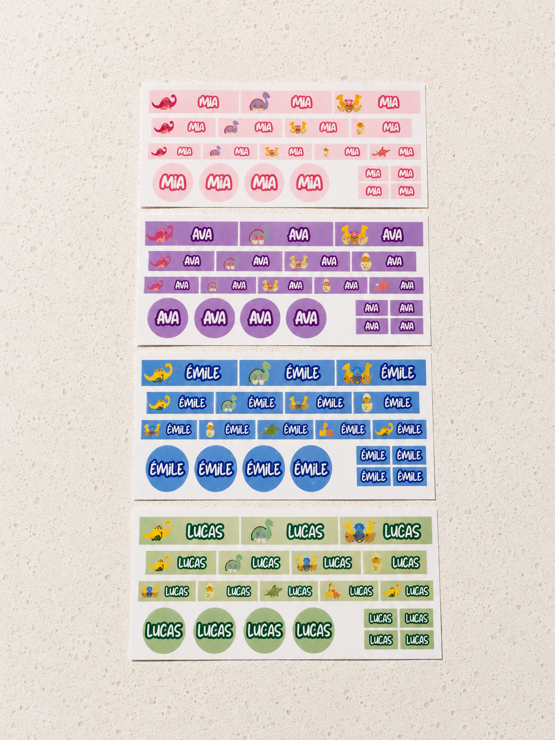 🦕 The Sandbox Pack Waterproof Name Labels for Kids