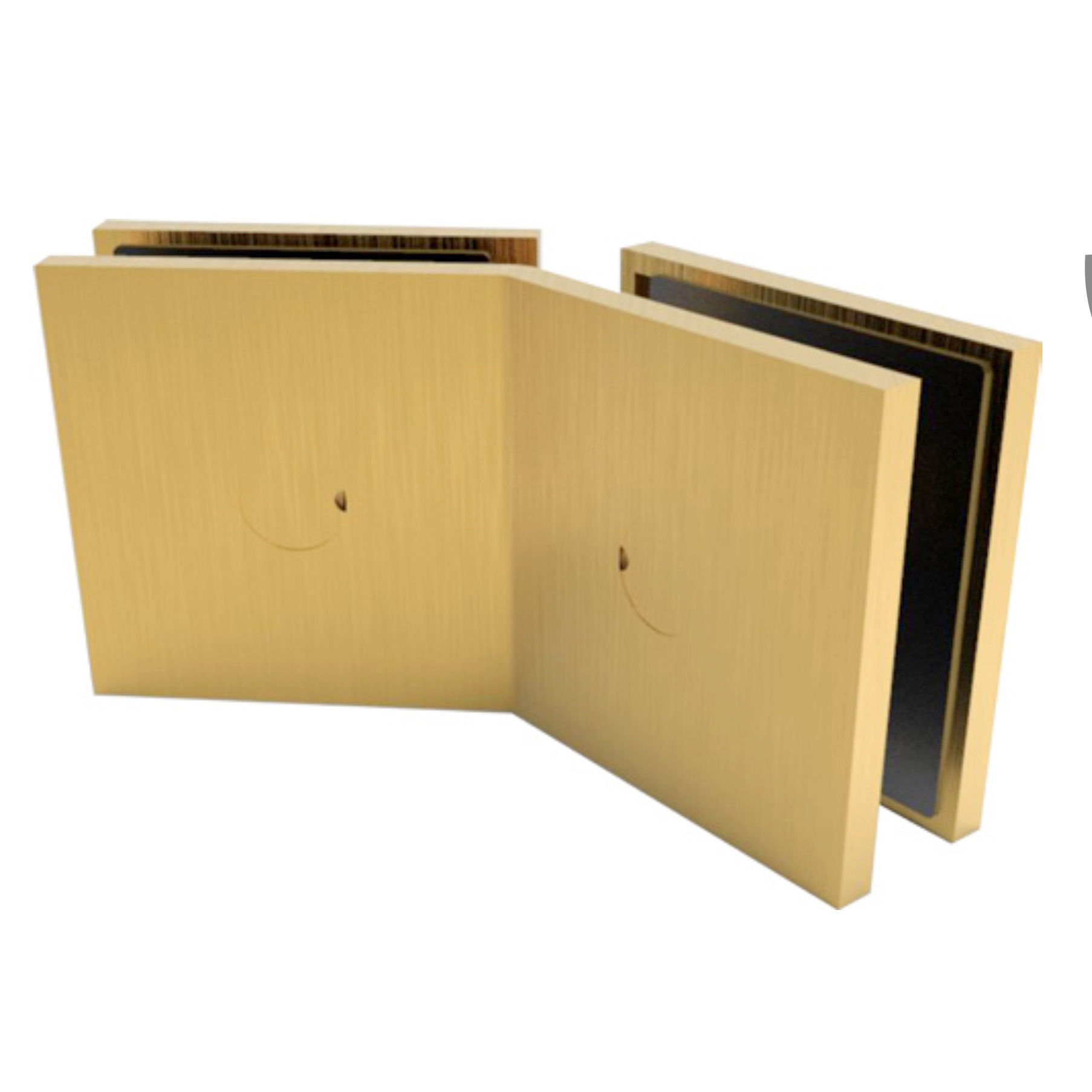 Fortius 04 Cam Tutucu Camdan Cama 135° Mat Altın Renkli PVD