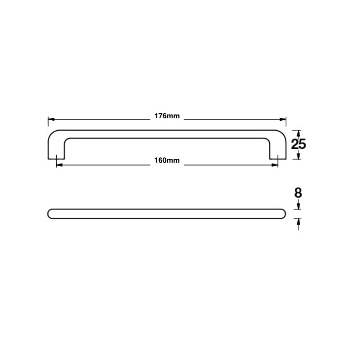 Küçük resim: Hafele Molle Kulp Krom Parlak 160mm