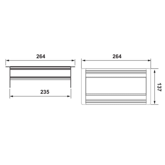 Küçük resim: Hafele Goo Dual 2Priz/Ups/Cat6&3/Hdmı/Usb Mat Eloksal
