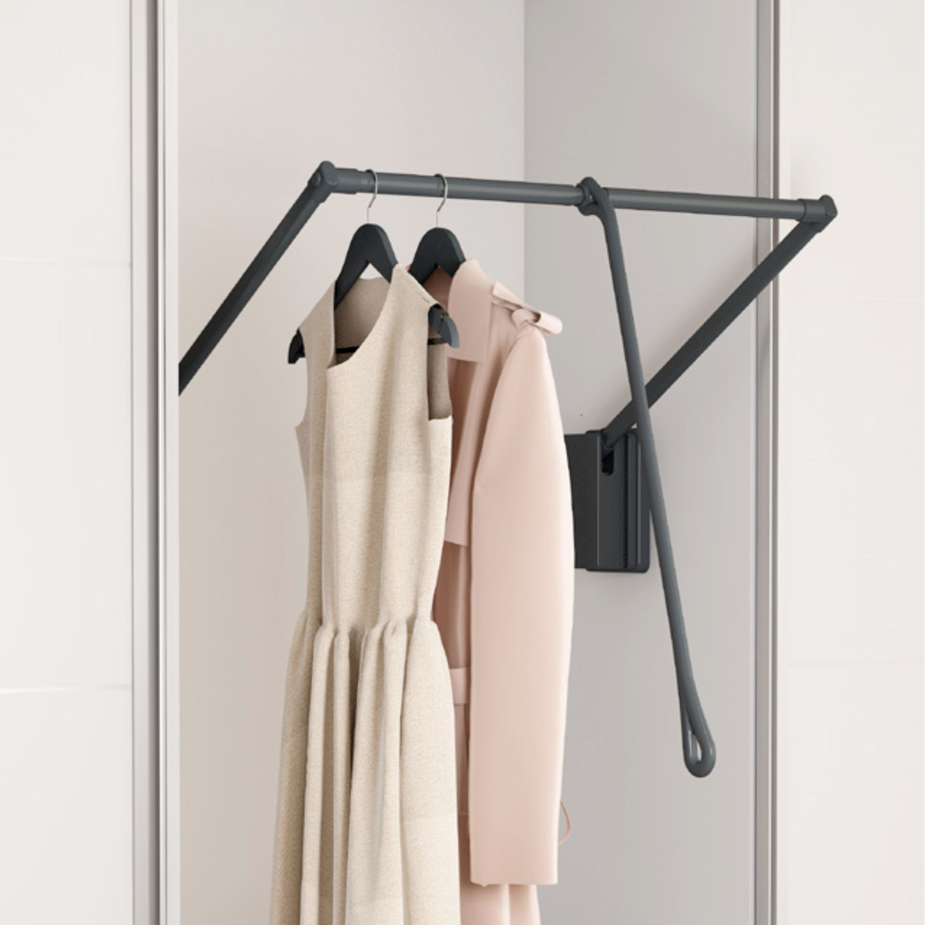 Hafele Dress Line Gardrop Asansörü Antrasit 80-115cm