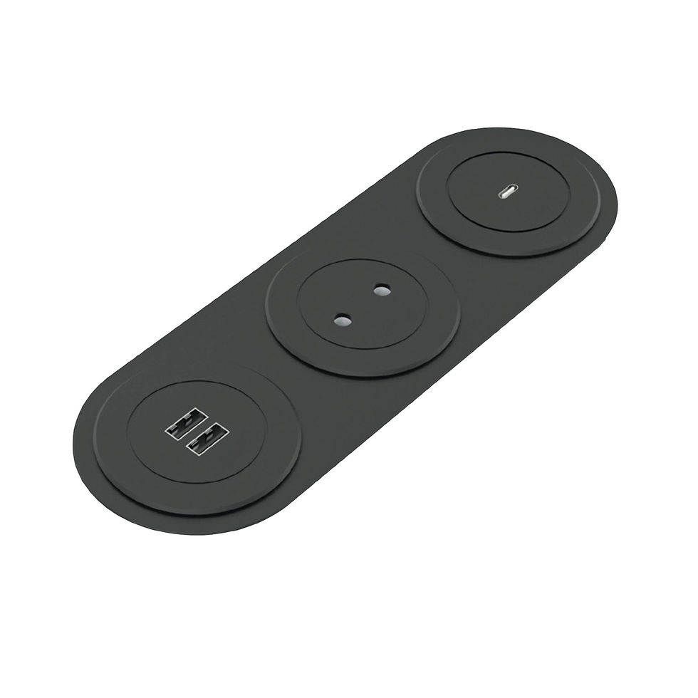 Round Line Priz Sistemi Antrasit 1 Priz 2Usb A 1Usb C 822.80.292