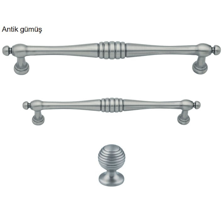 Küçük resim: Hafele Gain Düğme Kulp Antik Gümüş 25mm