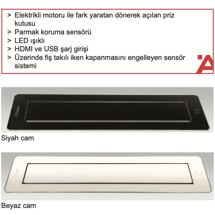 Küçük resim: V-Turn Priz Motorlu Priz Sistemi Parlak Beyaz