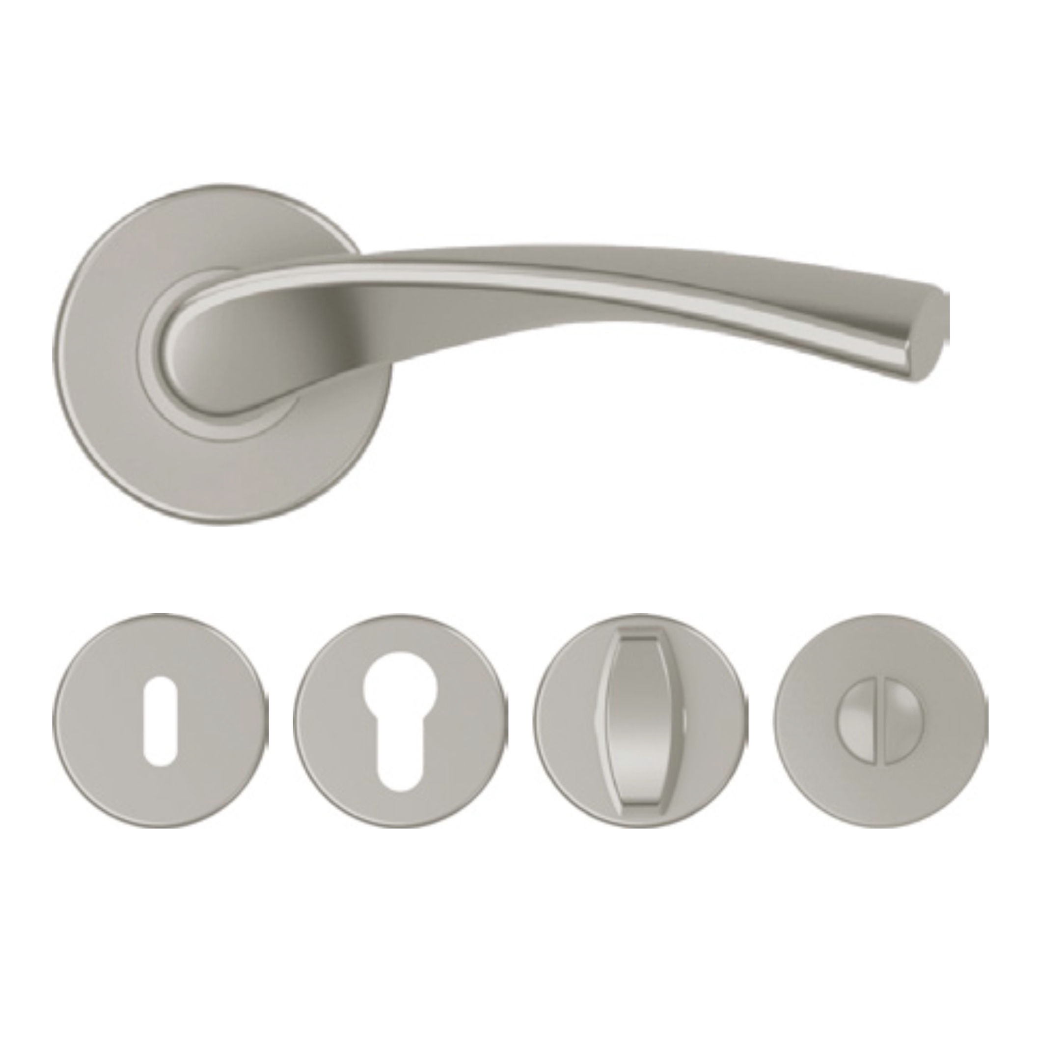 Hafele Piena Kapı Kolu Barelli Tipi Mat Nikel Renkli