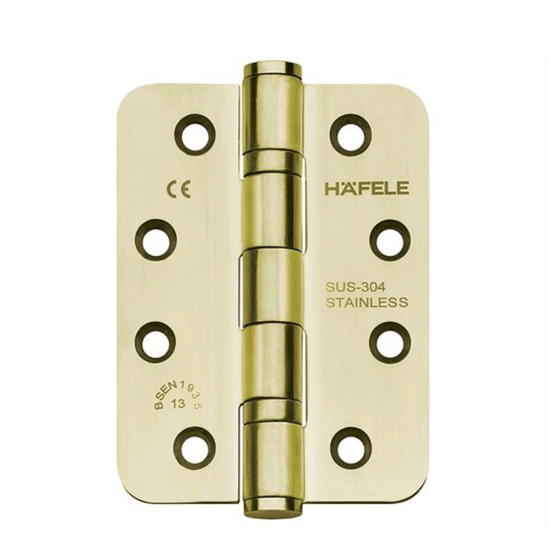 Hafele DHB3221 Pirinç Parlak Kapı Menteşesi 304 Kalite Paslanmaz Çelik (F)