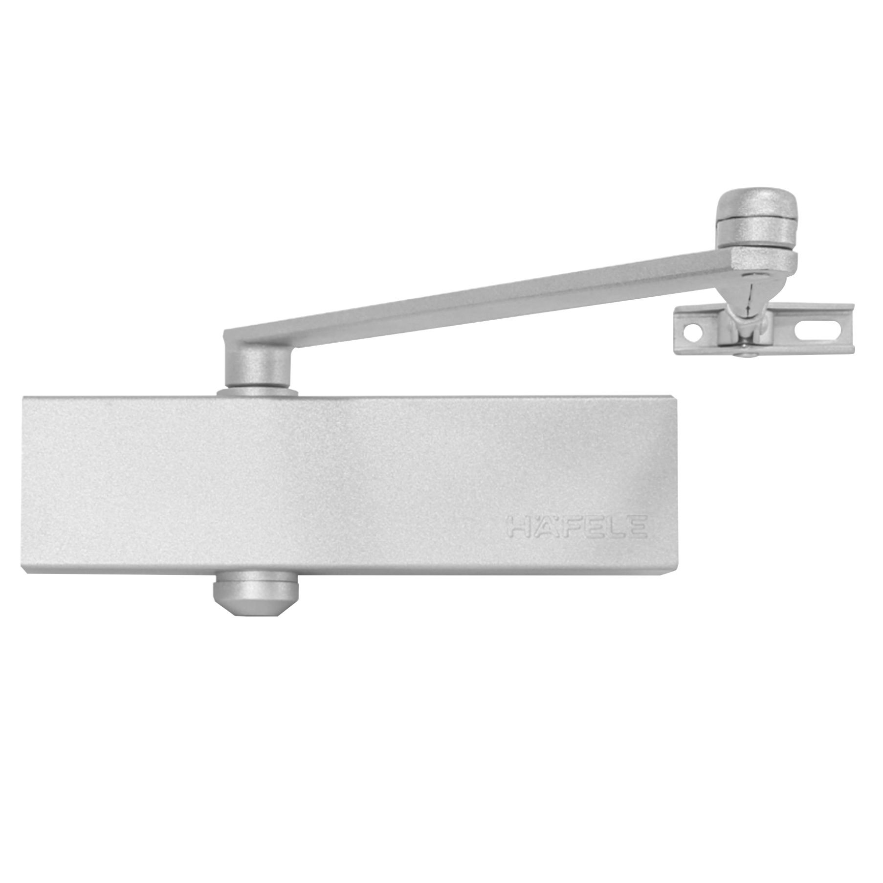 Hafele DC 501 (F) Dirsek Kollu Kapı Kapatıcı Sabitlemeli Gümüş