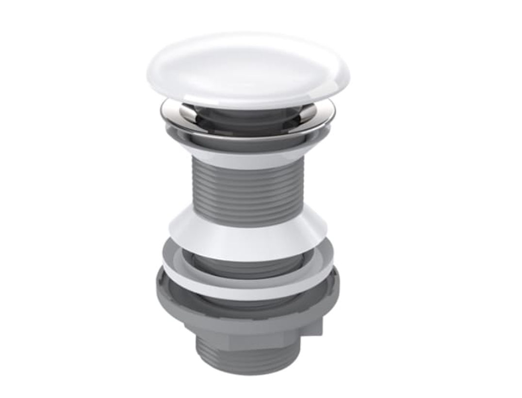 Hafele Lavabo Süzgeç Pop-Up 1-1/4 100mm Taşma Deliksiz Parlak Beyaz