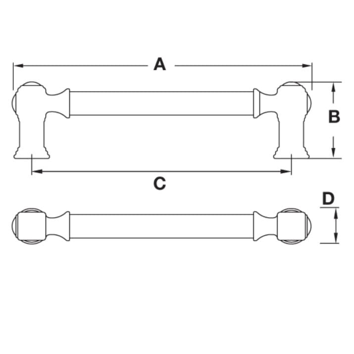 Küçük resim: Hafele Bien Kulp Altın Parlak C:160mm