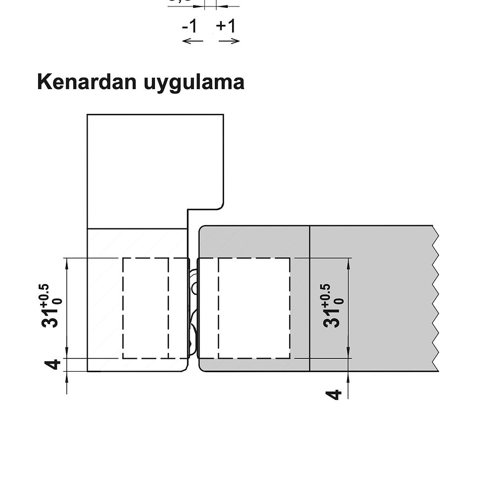 Küçük resim: Hafele Gizli Menteşe CDH 60 (F) Antik Bronz Renkli